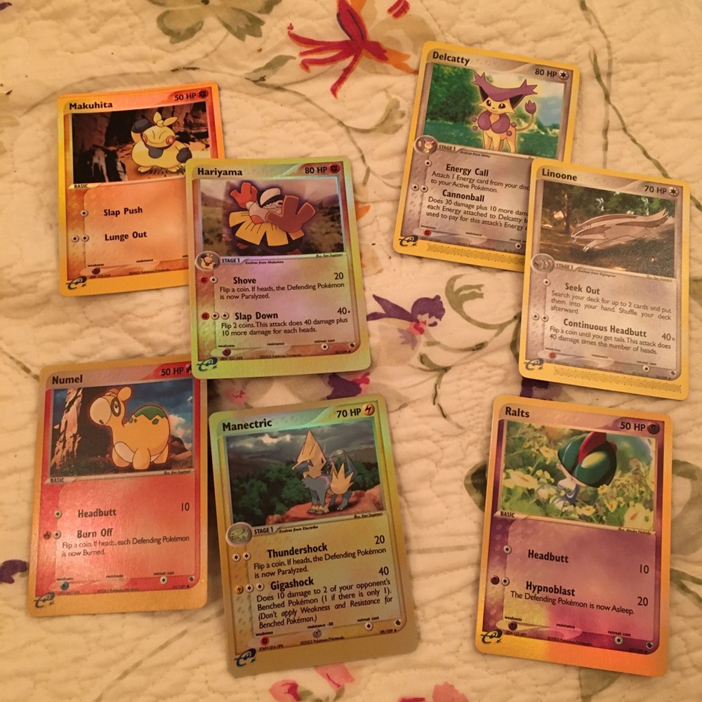 Lot of Pokemon Cards from EX Ruby & Sapphire, 5/7 are Reverse Holographic